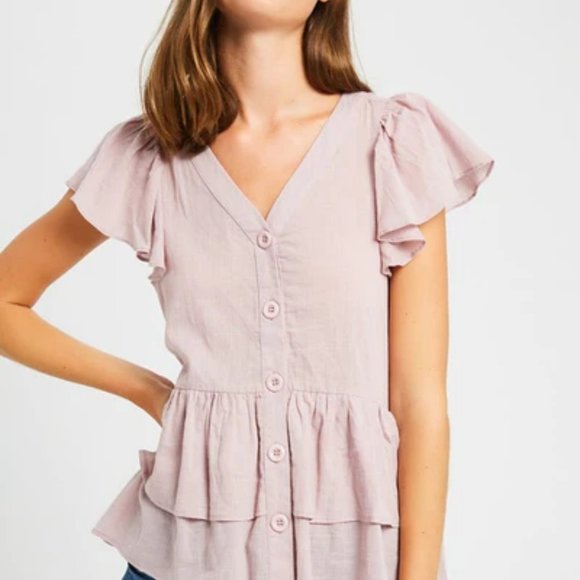 Lilac Ruffle Top - Picture 2 of 2